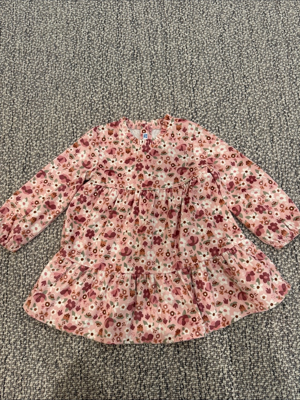 Mayoral Pink Floral Long-Sleeve Dress
